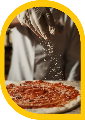 Preparación artesanal de pizza
